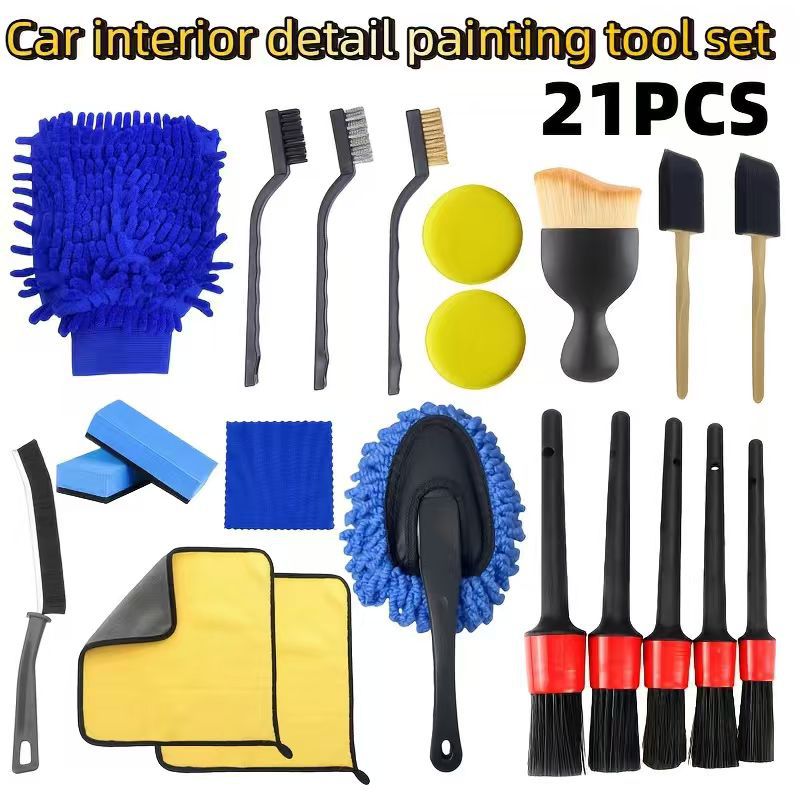Car Cleaning Detail Brush Set